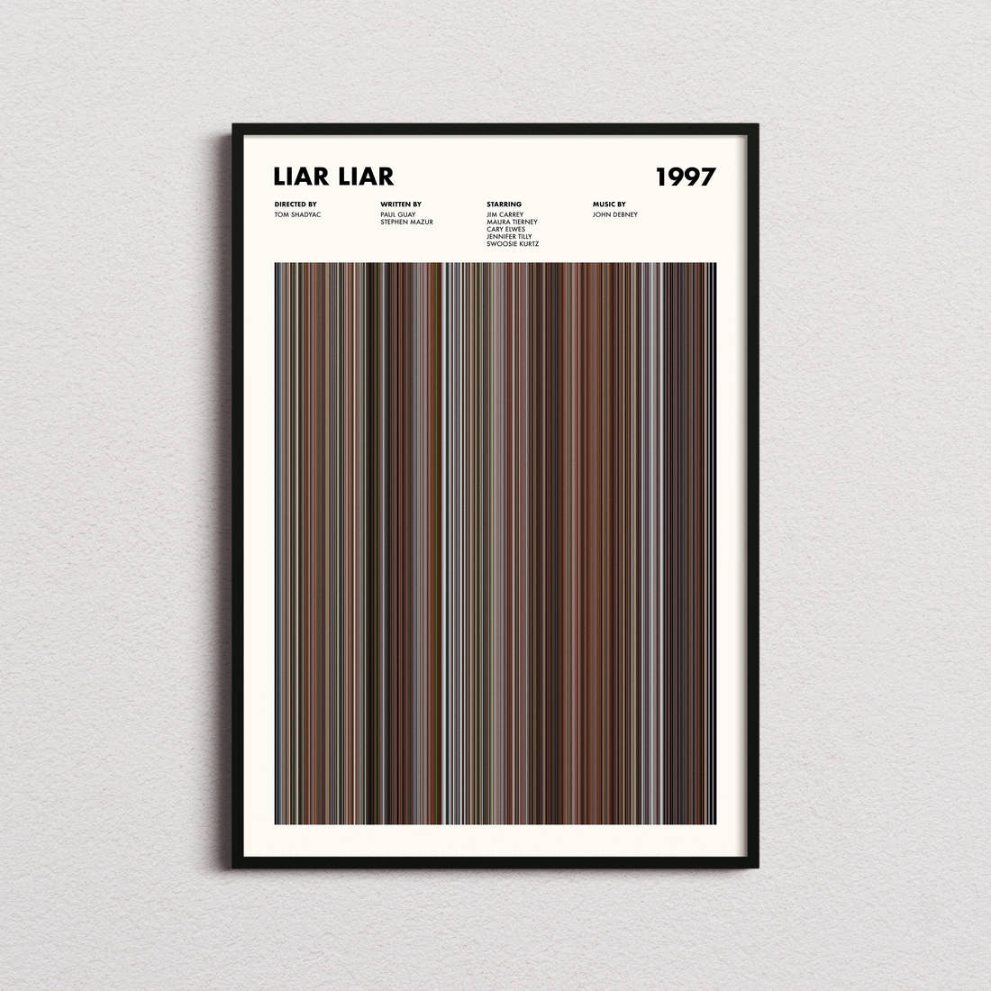 Liar Liar Movie Barcode Poster