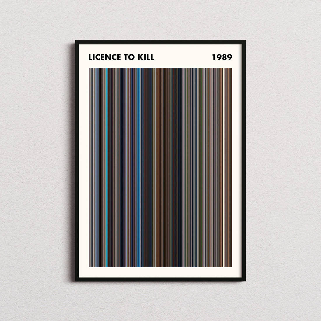 Licence to Kill Movie Barcode Poster - Simplified