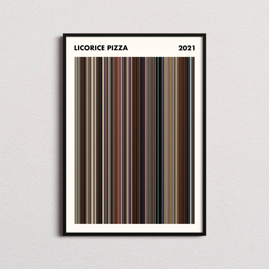 Licorice Pizza Movie Barcode Poster - Simplified