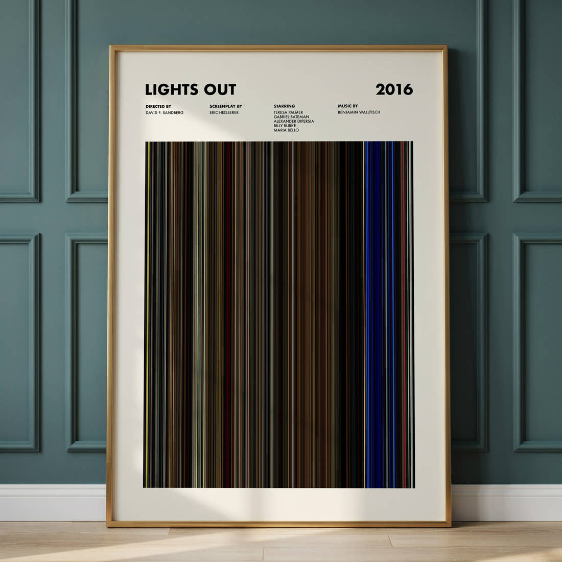 Lights Out Movie Barcode Poster