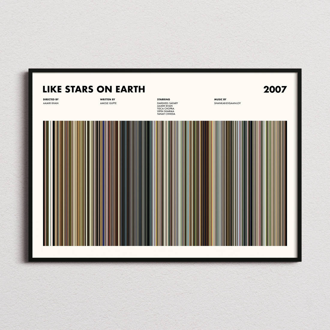 Like Stars on Earth Movie Barcode Poster