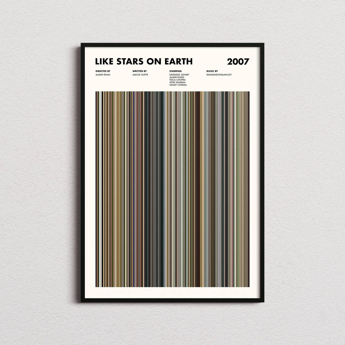 Like Stars on Earth Movie Barcode Poster