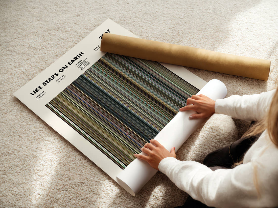 Like Stars on Earth Movie Barcode Poster