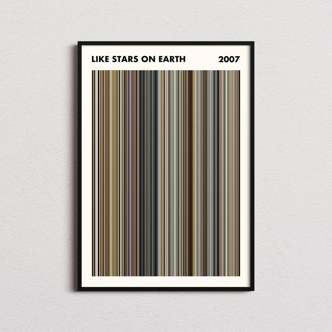Like Stars on Earth Movie Barcode Poster - Simplified