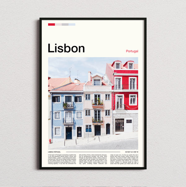 Lisbon - Colourful Houses - Travel Print