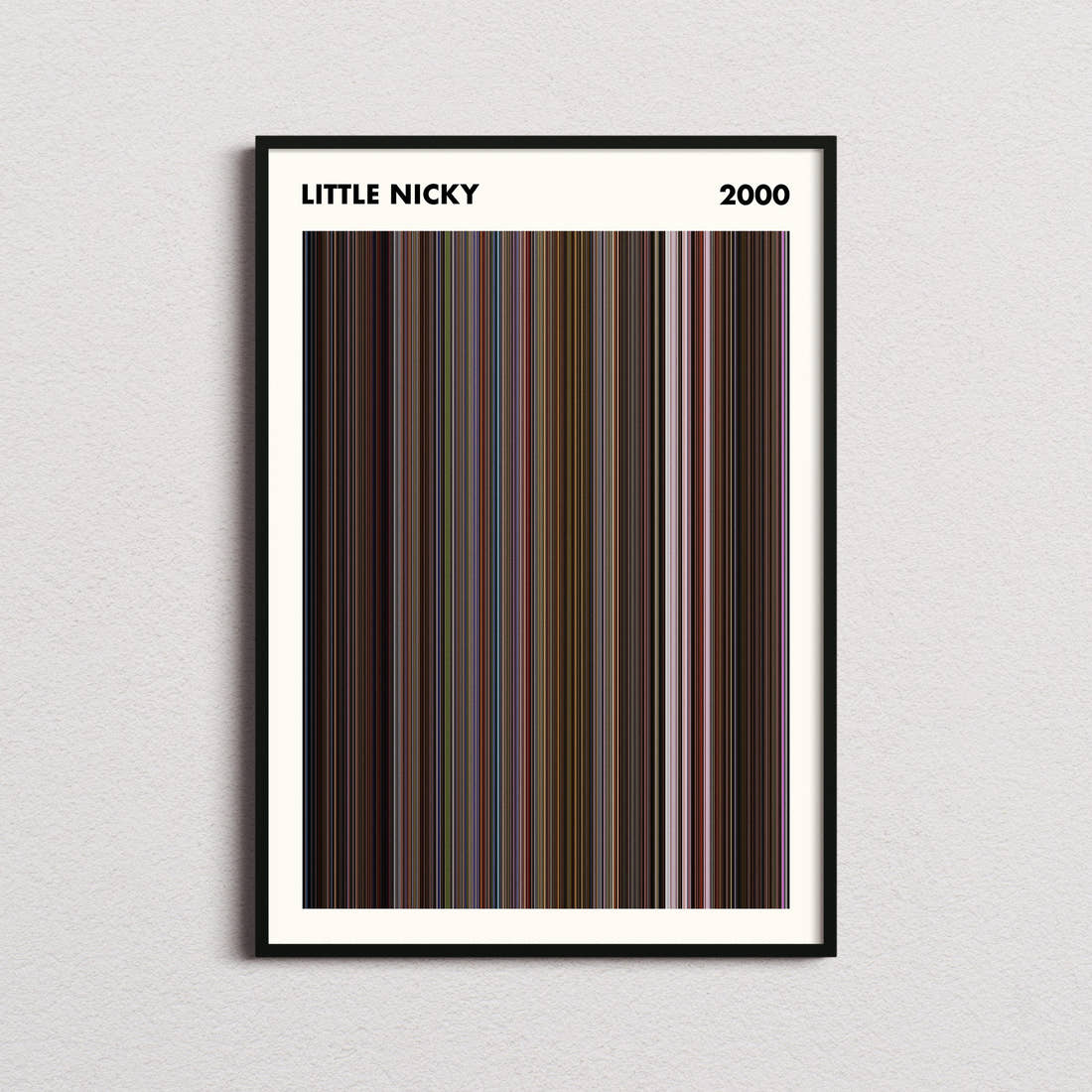 Little Nicky Movie Barcode Poster - Simplified