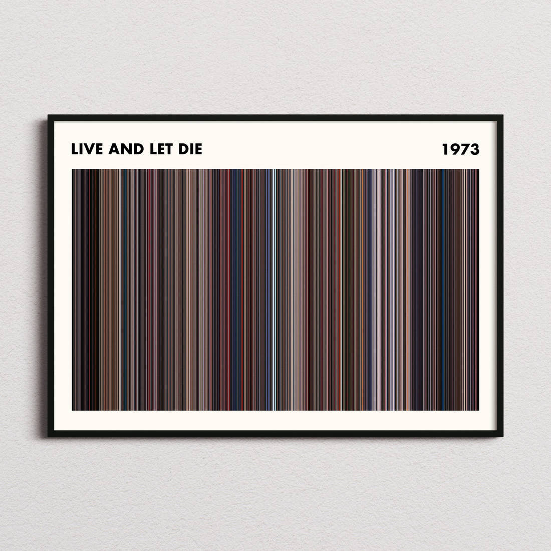 Live and Let Die Movie Barcode Poster - Simplified