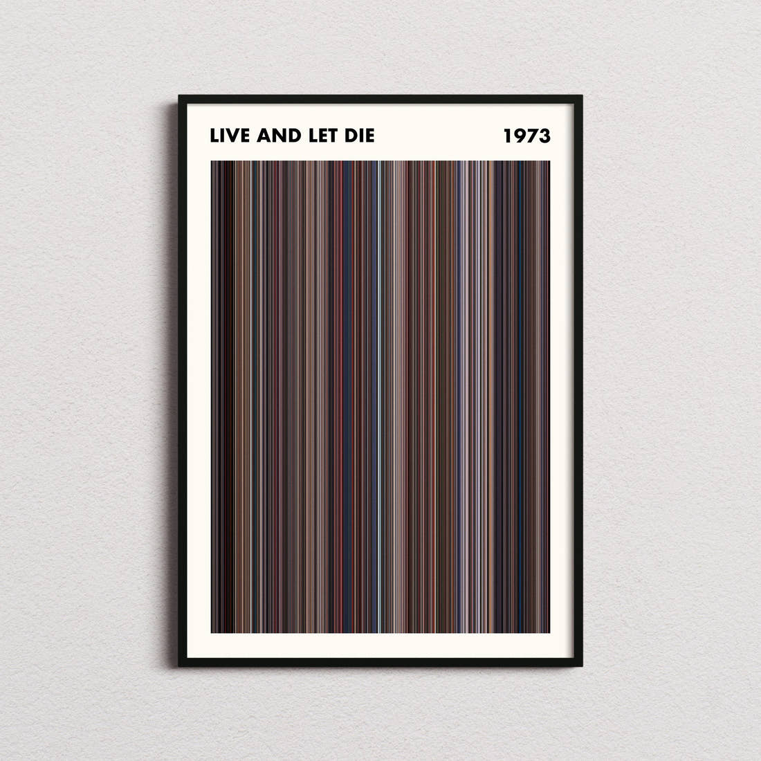 Live and Let Die Movie Barcode Poster - Simplified