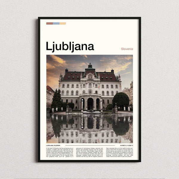 Ljubljana - University Building - Travel Print