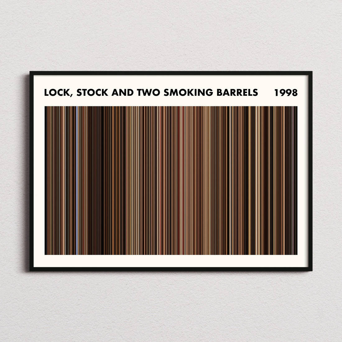 Lock, Stock and Two Smoking Barrels Movie Barcode Poster - Simplified