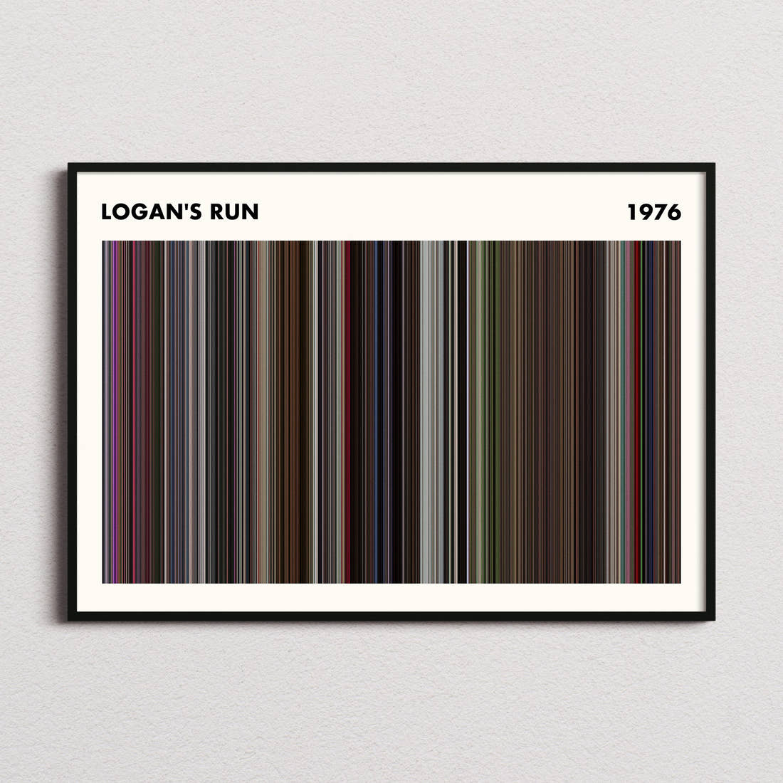 Logan's Run Movie Barcode Poster - Simplified