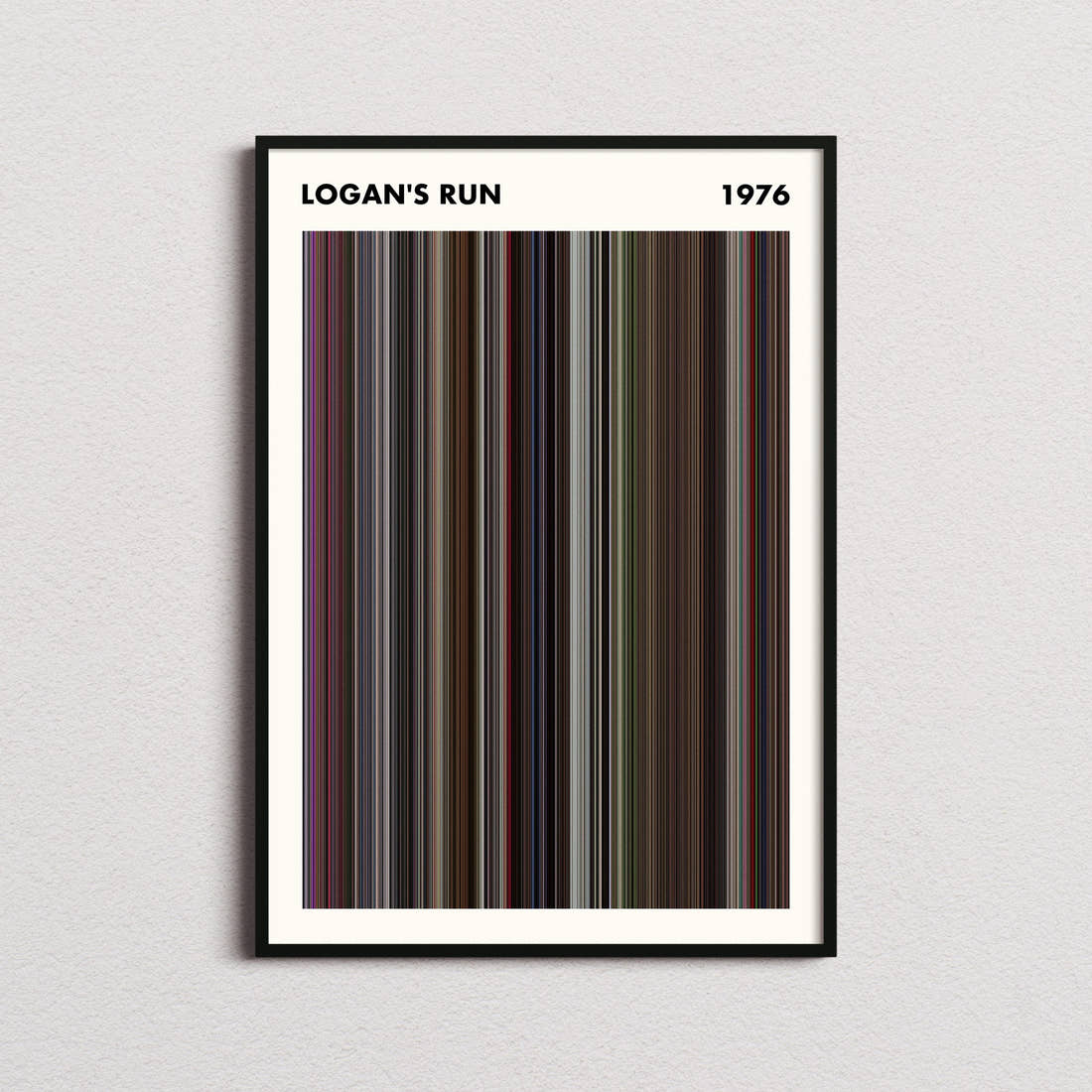 Logan's Run Movie Barcode Poster - Simplified