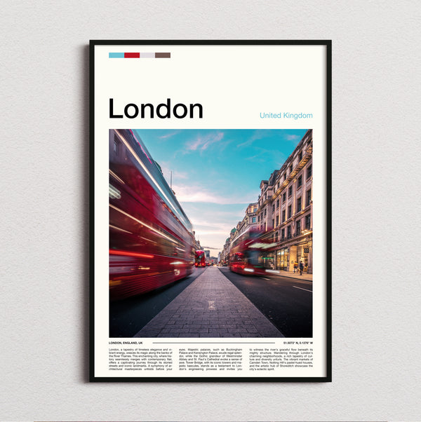 London - Red Double-Decker Bus - Travel Print