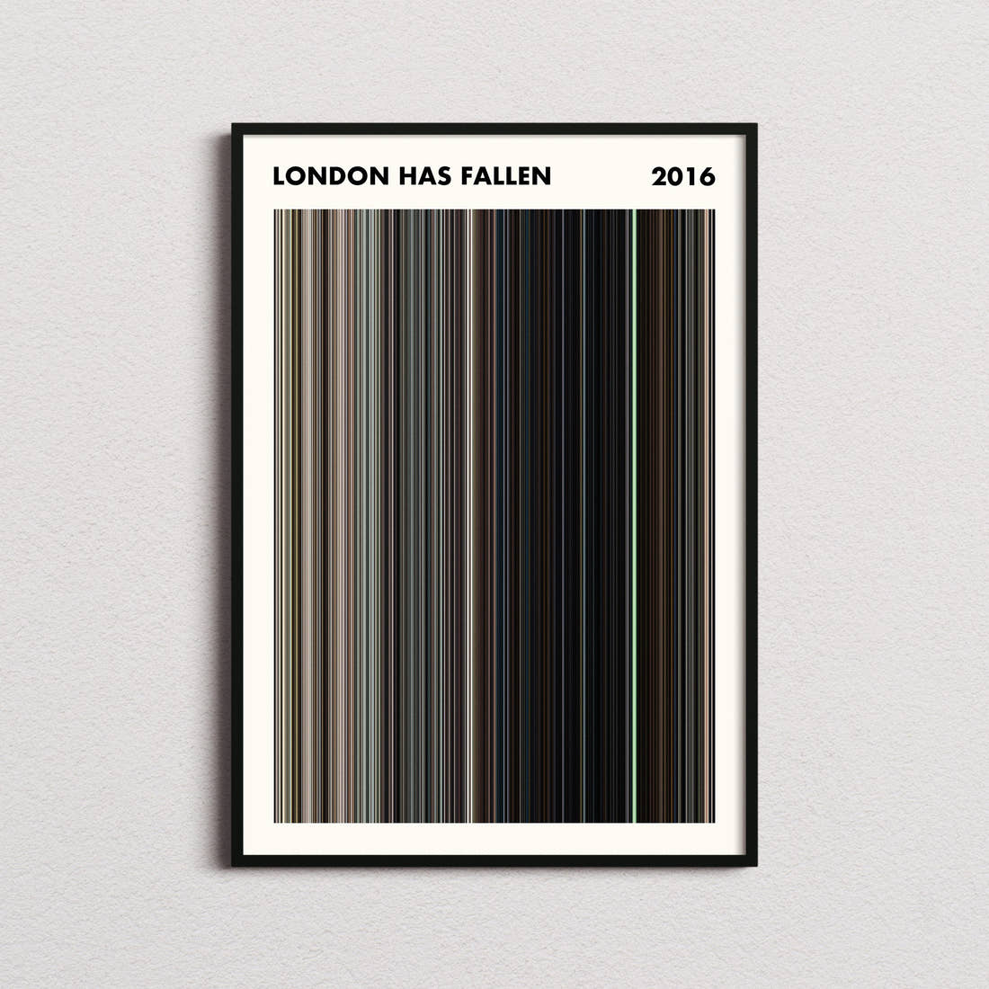 London Has Fallen Movie Barcode Poster - Simplified