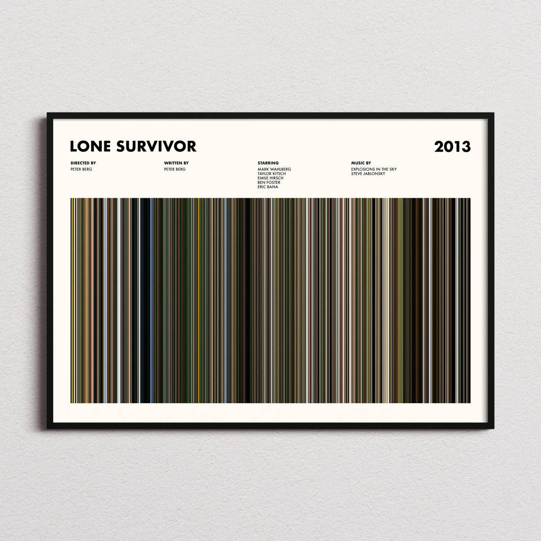 Lone Survivor Movie Barcode Poster