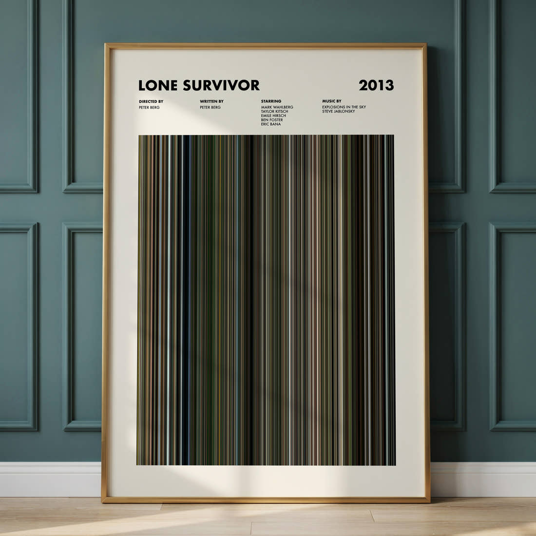 Lone Survivor Movie Barcode Poster