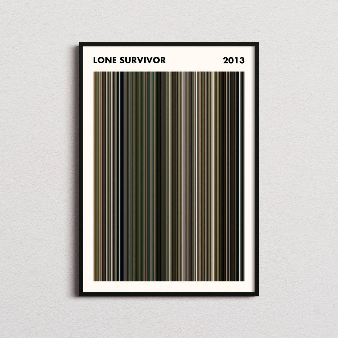 Lone Survivor Movie Barcode Poster - Simplified