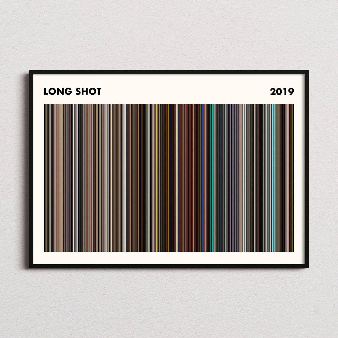 Long Shot Movie Barcode Poster - Simplified