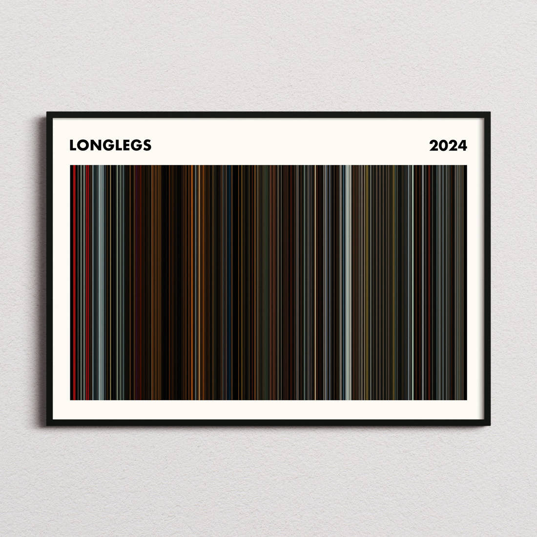 Longlegs Movie Barcode Poster - Simplified