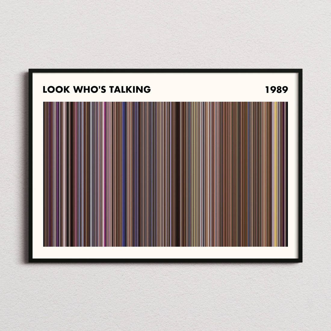 Look Who's Talking Movie Barcode Poster - Simplified