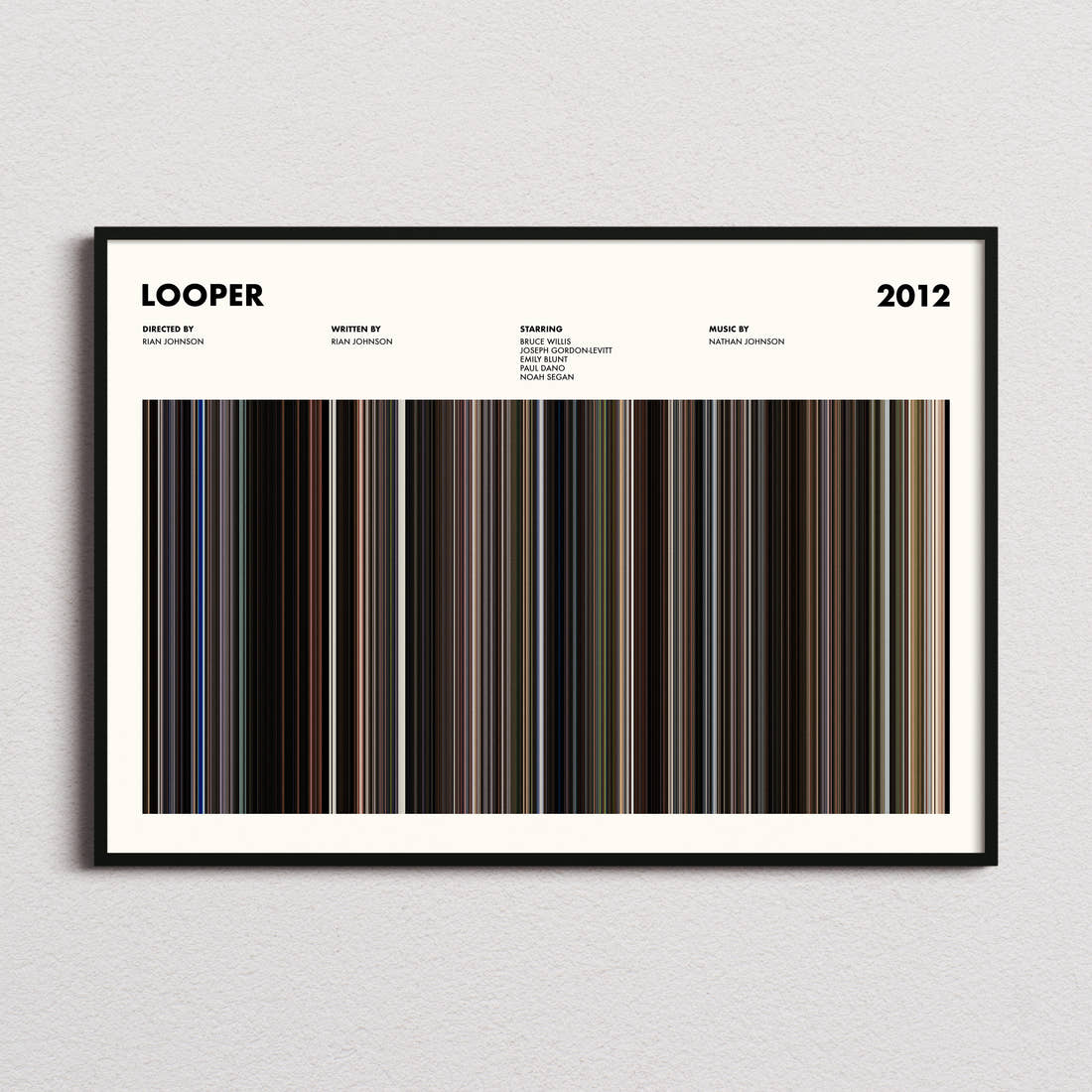 Looper Movie Barcode Poster