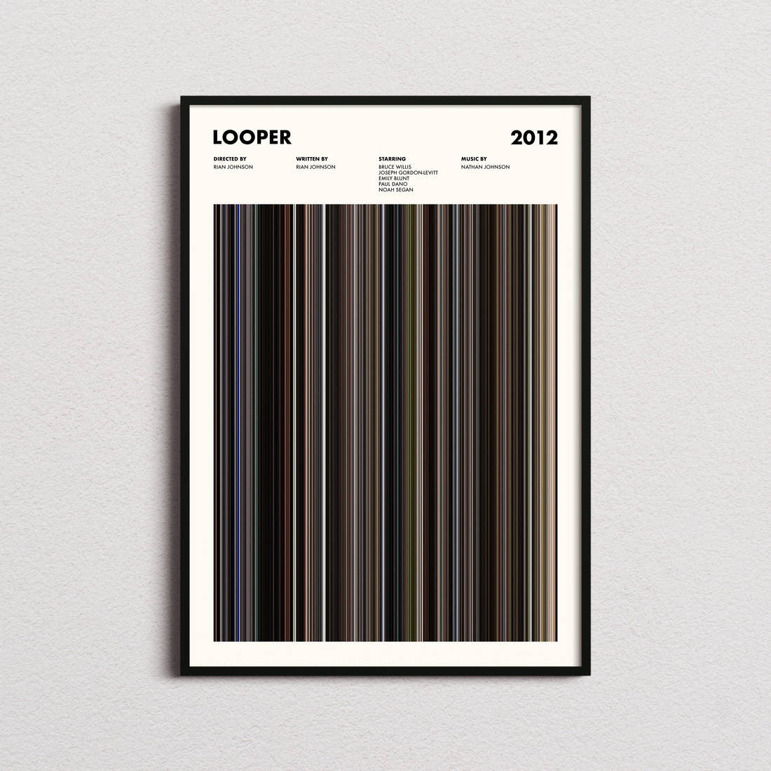 Looper Movie Barcode Poster