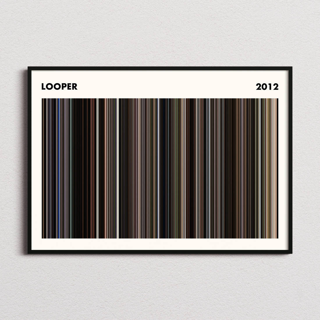 Looper Movie Barcode Poster - Simplified