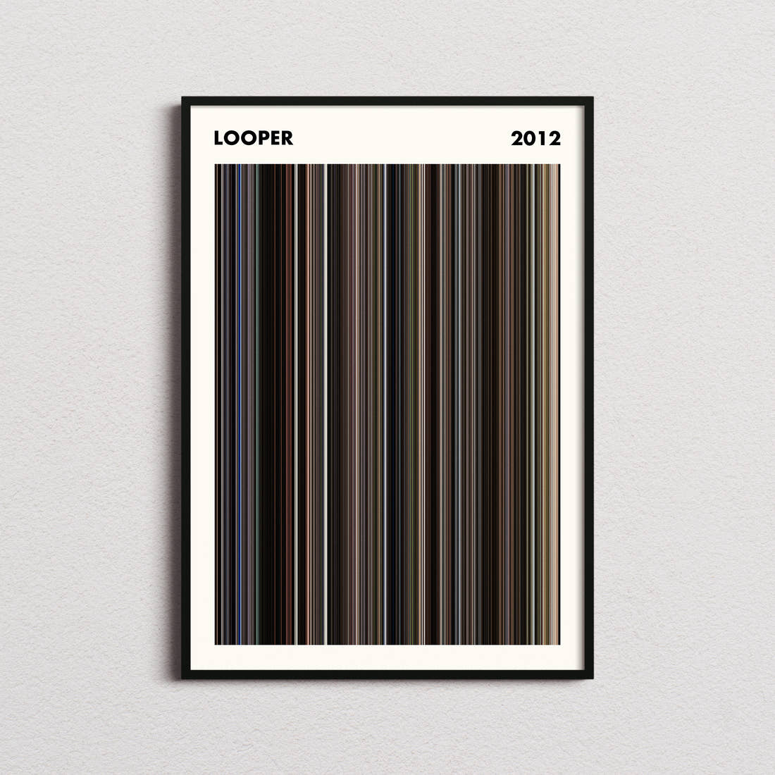 Looper Movie Barcode Poster - Simplified