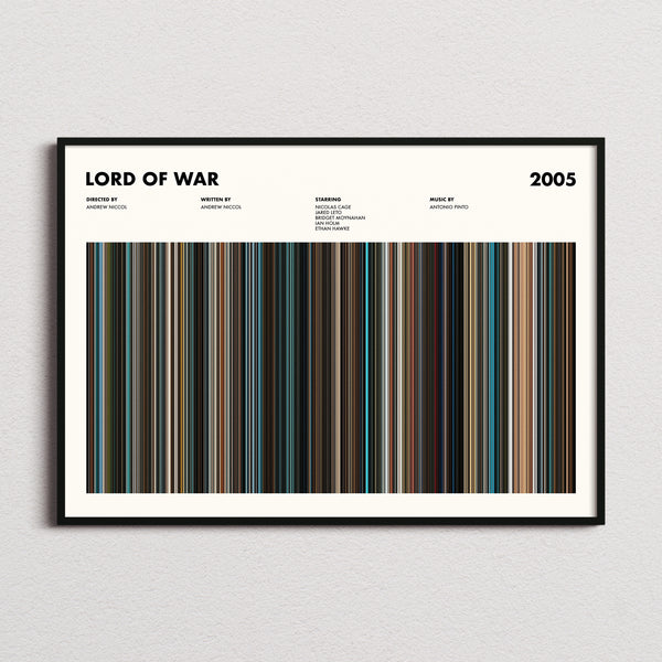 Lord of War Movie Barcode Poster
