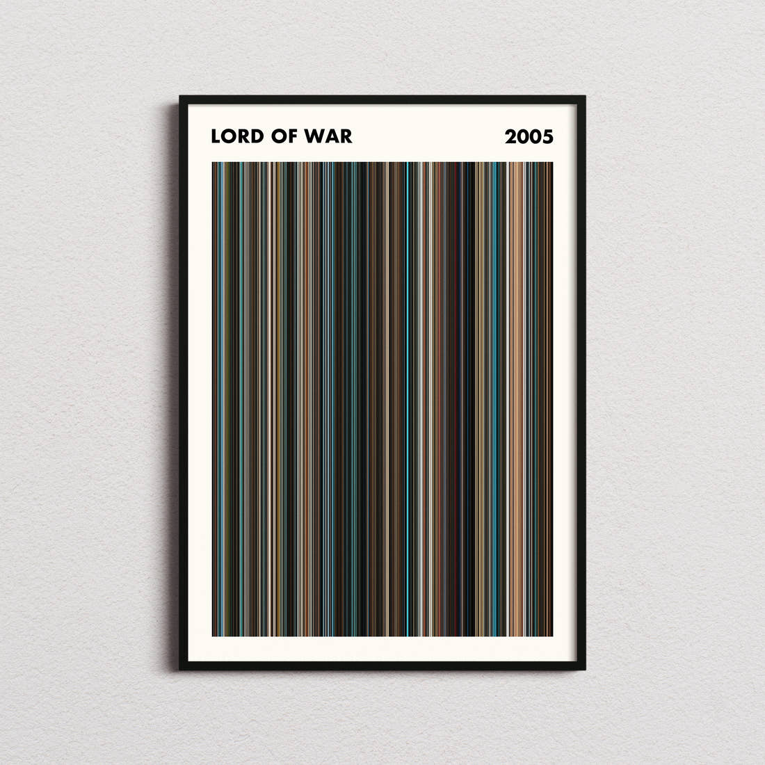 Lord of War Movie Barcode Poster - Simplified