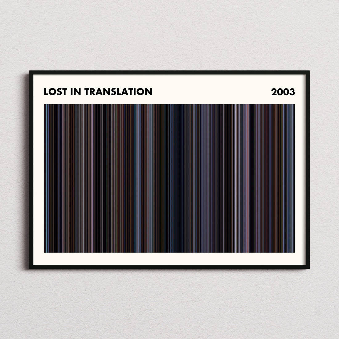 Lost in Translation Movie Barcode Poster - Simplified