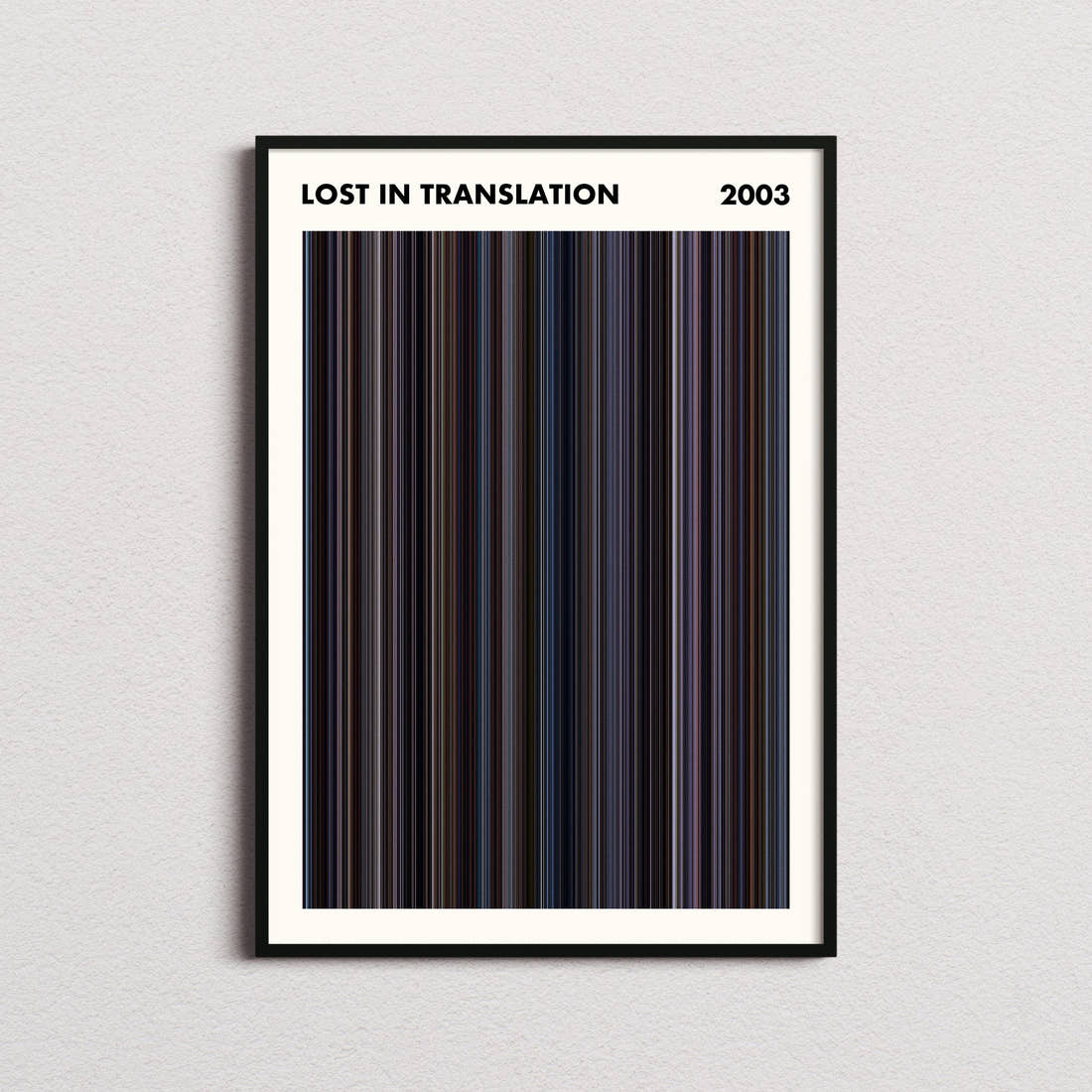 Lost in Translation Movie Barcode Poster - Simplified