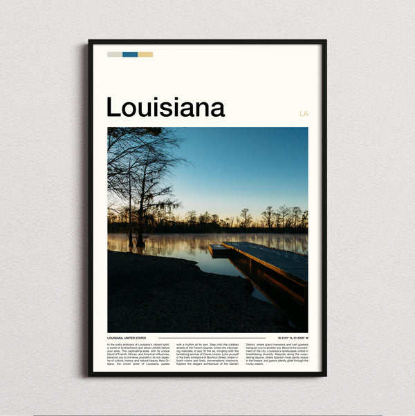 Louisiana - Pier Among Cypress Trees - Travel Print