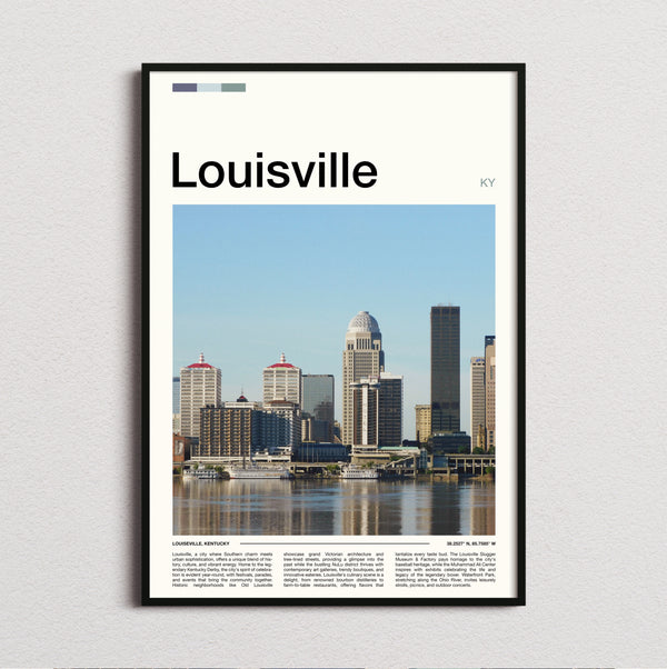 Louisville - Skyline Across The River - Travel Print