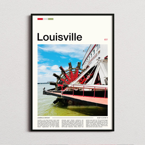 Louisville - Steamboat Paddle Wheel - Travel Print