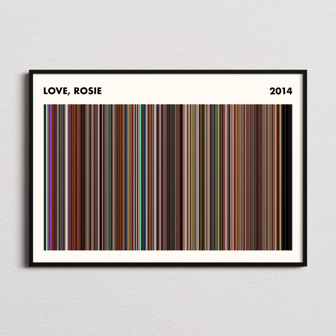 Love, Rosie Movie Barcode Poster - Simplified