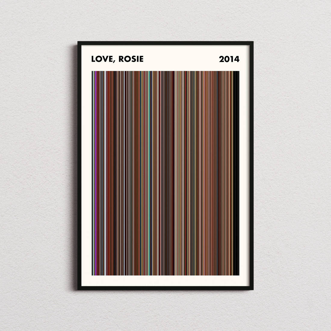 Love, Rosie Movie Barcode Poster - Simplified