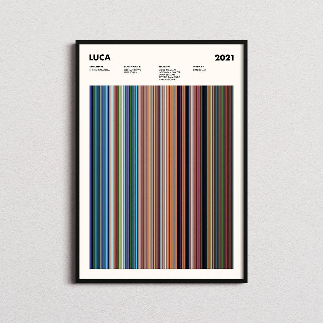 Luca Movie Barcode Poster