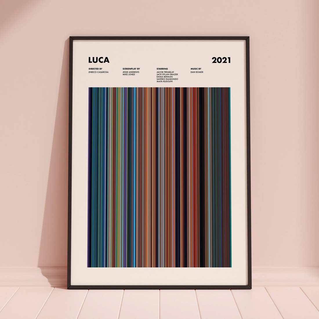 Luca Movie Barcode Poster