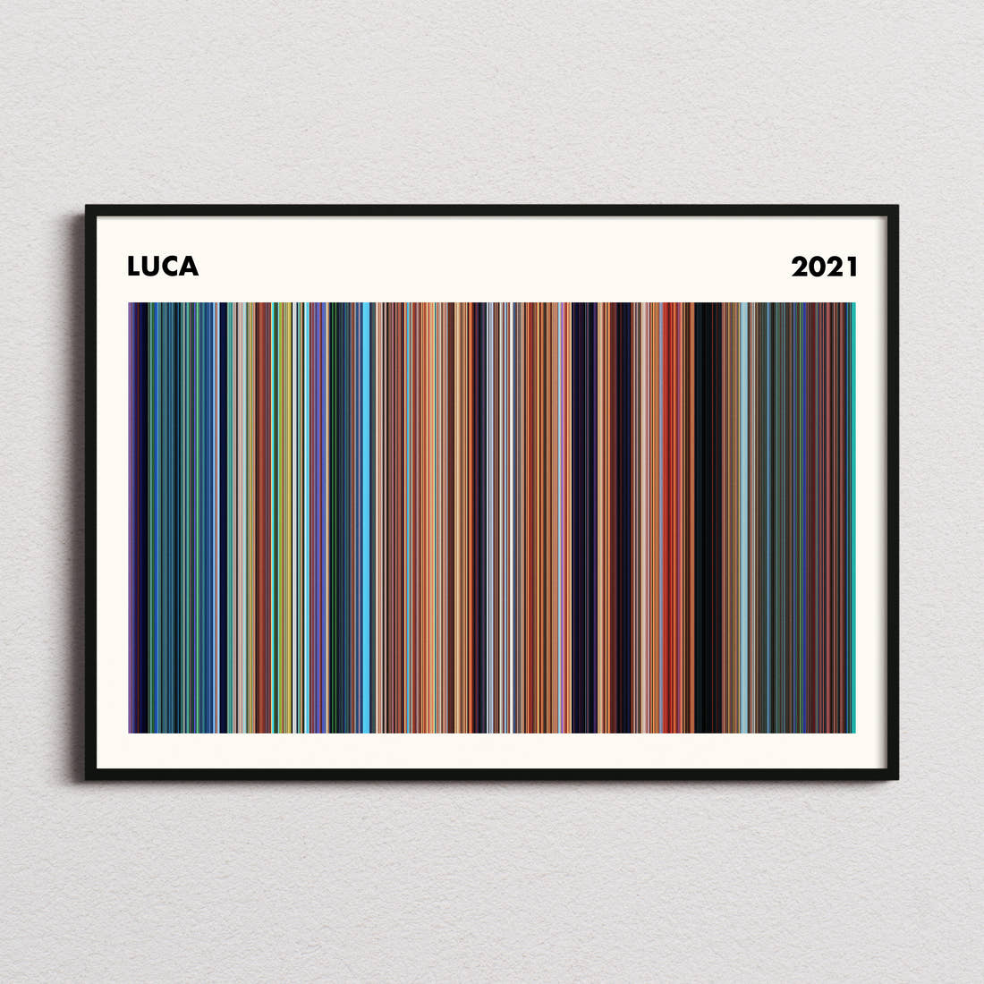 Luca Movie Barcode Poster - Simplified