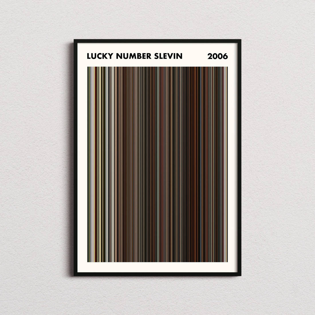 Lucky Number Slevin Movie Barcode Poster - Simplified