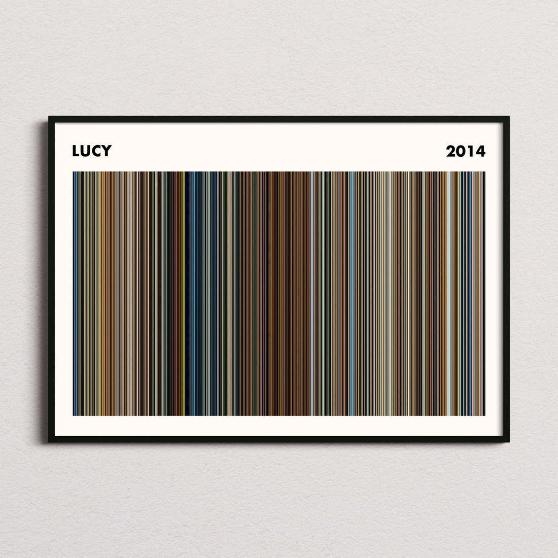 Lucy Movie Barcode Poster - Simplified