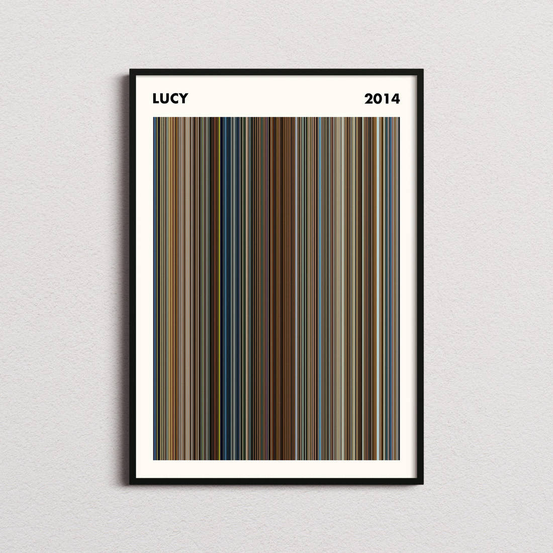 Lucy Movie Barcode Poster - Simplified