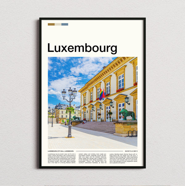 Luxembourg - Town Hall - Travel Print