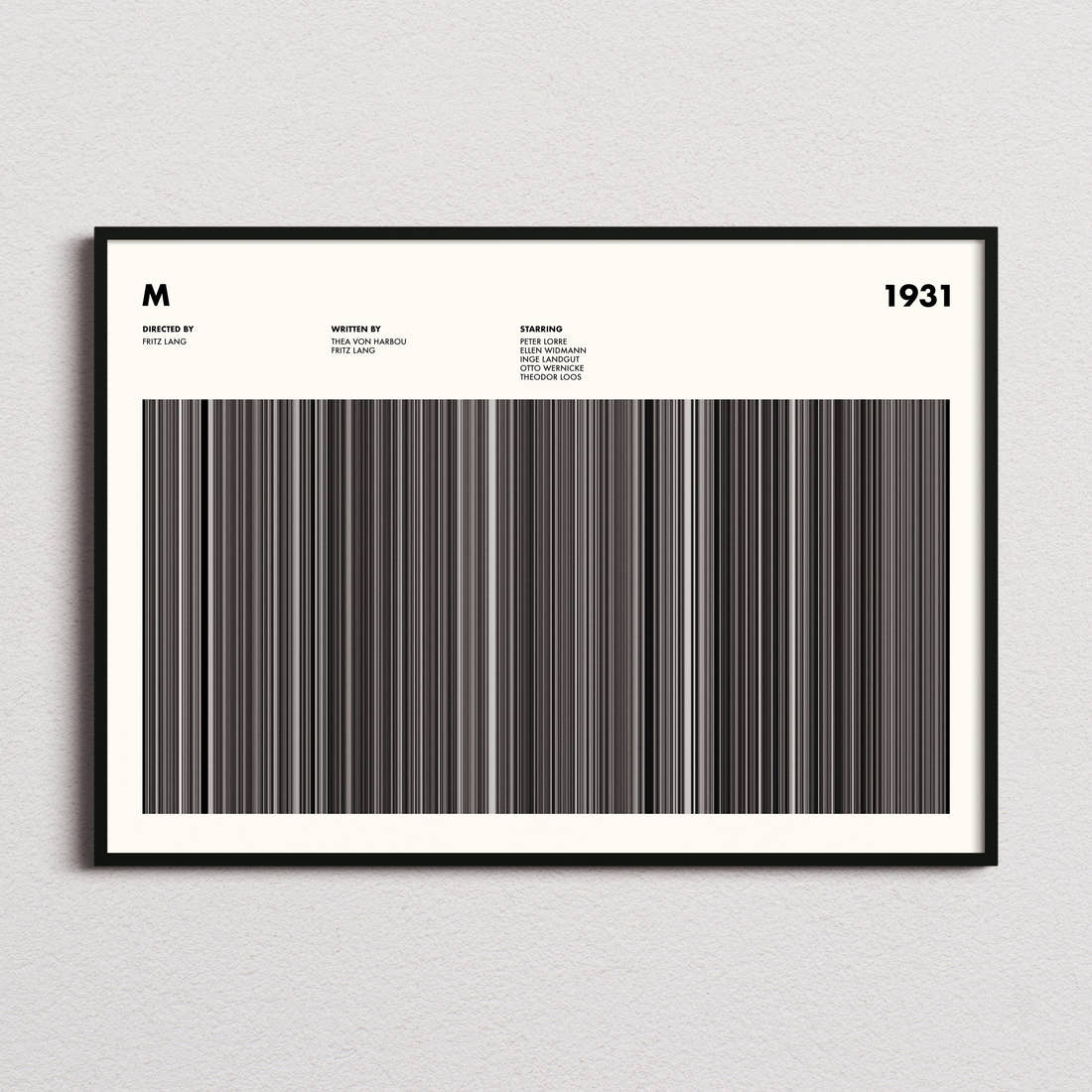 M Movie Barcode Poster