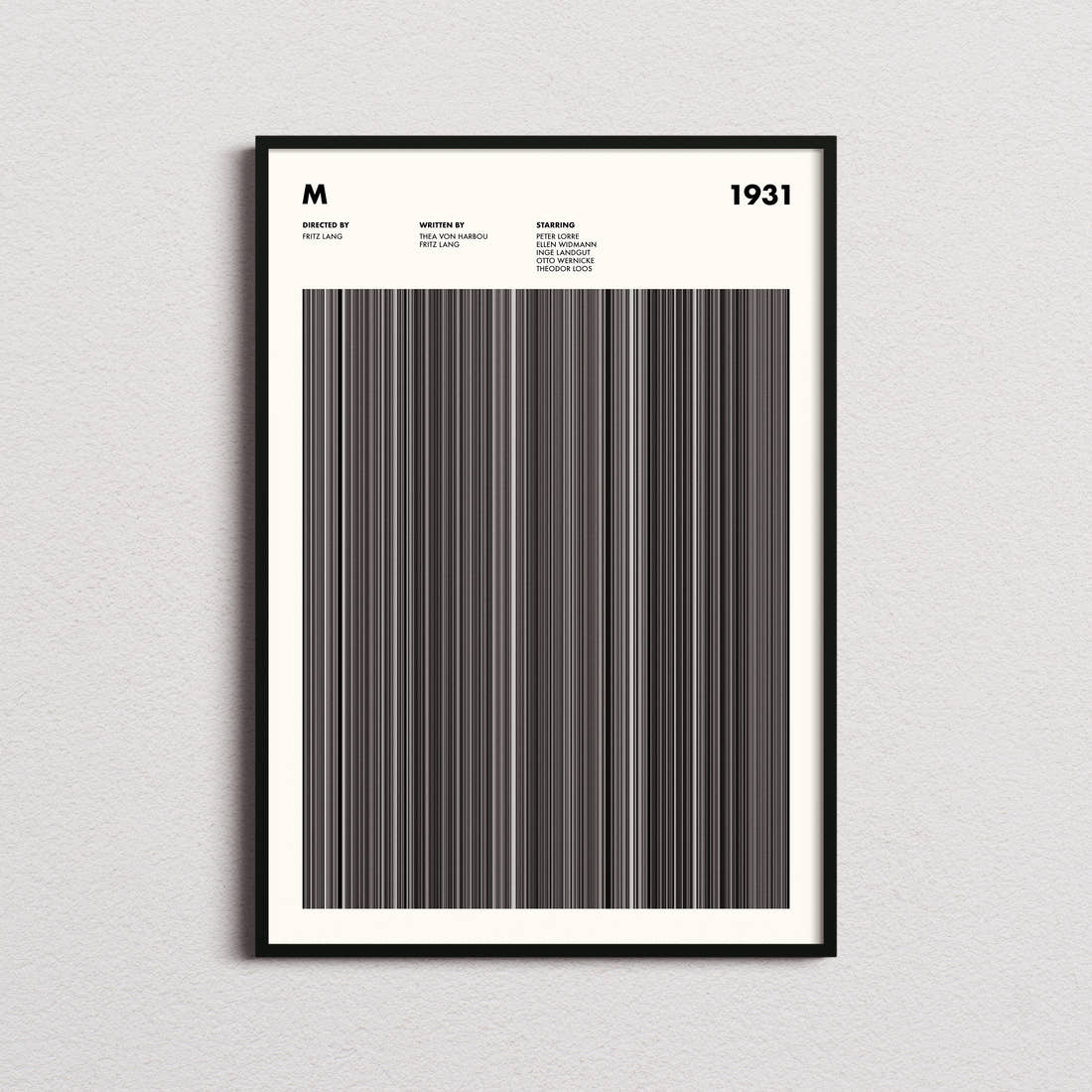 M Movie Barcode Poster