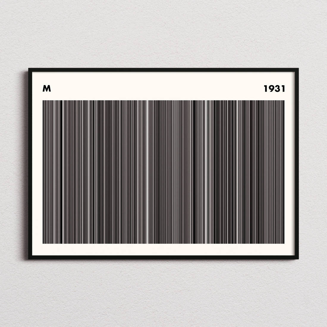M Movie Barcode Poster - Simplified