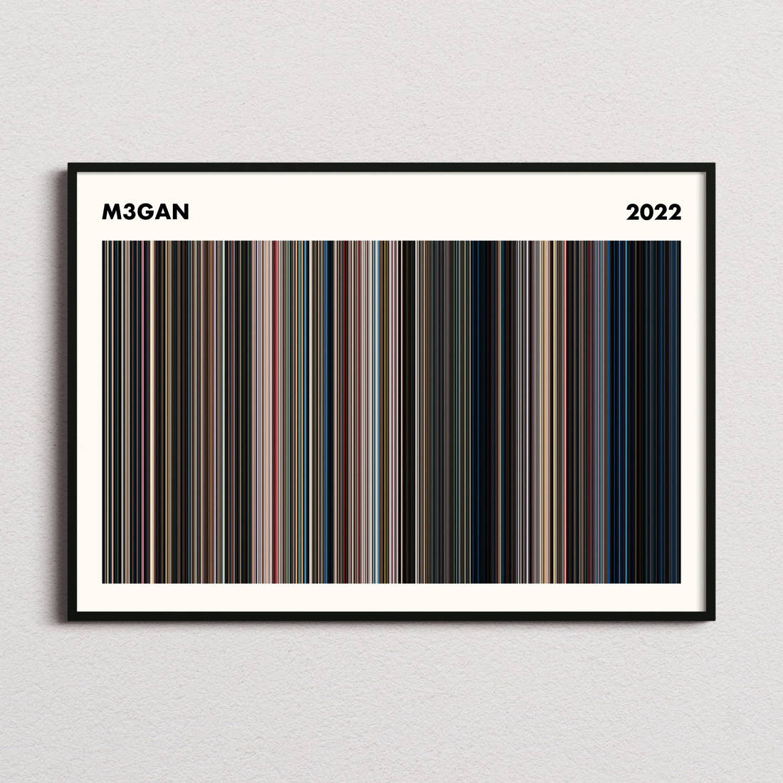 M3GAN Movie Barcode Poster - Simplified