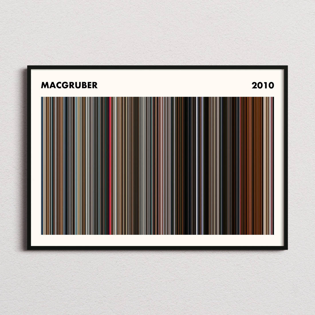 MacGruber Movie Barcode Poster - Simplified