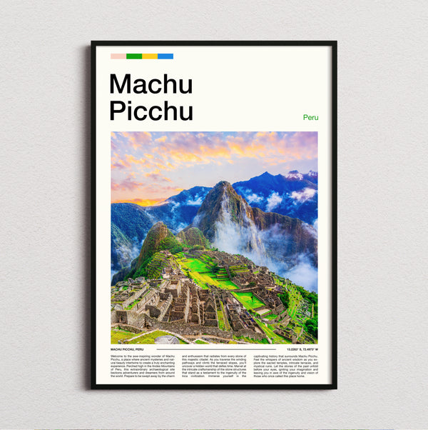 Machu Picchu - Ancient Mountain Ruins - Travel Print